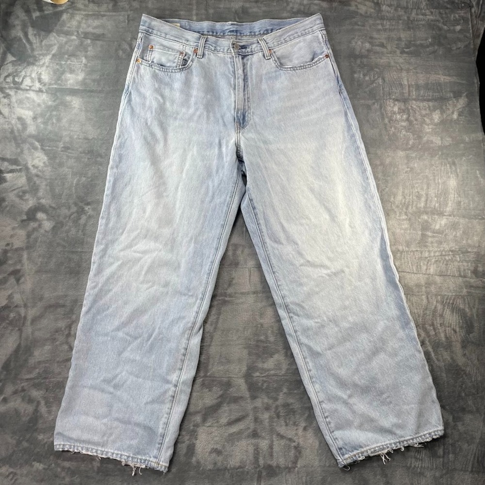 Levis 578 Jeans Mens 36x32 Fits 38x30 Light Wash Baggy Y2K Stovepipe Premium